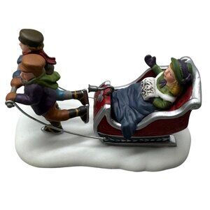 Heritage Collection "Winter Sleighride" Handcrafted Porcelain Figurine READ